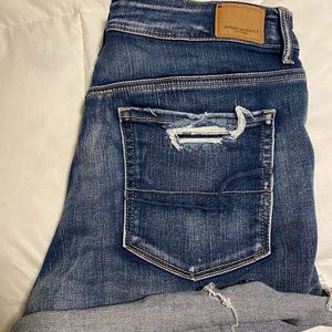 AE denim shorts
